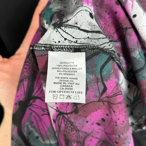 Sympli Canada Whisper Drape Pocket Tunic Top Womens Size 14 Split Back Purple - Picture 8 of 16